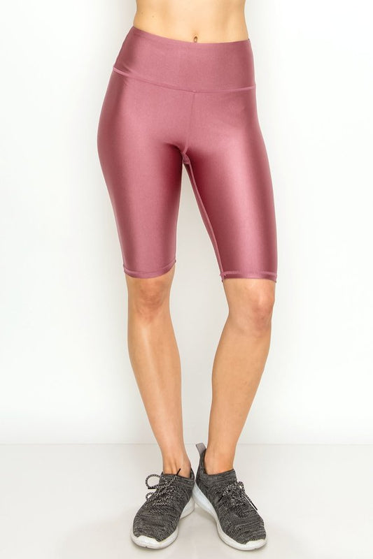 Shiny "Liquid" Athletic Biker Shorts