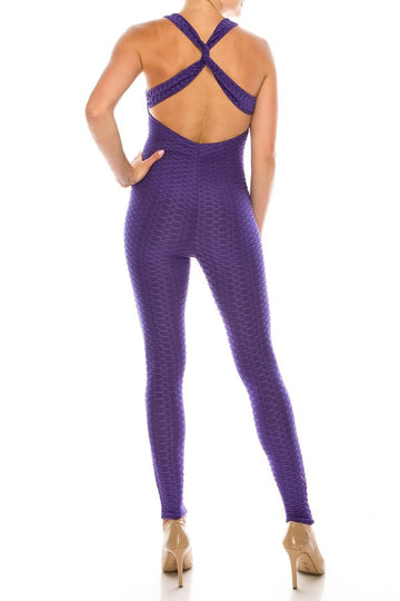 TikTok Scrunch Textured Butt Lifting, Open Back Jumper