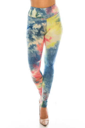 Tie Dye Yoga Waist Leggings